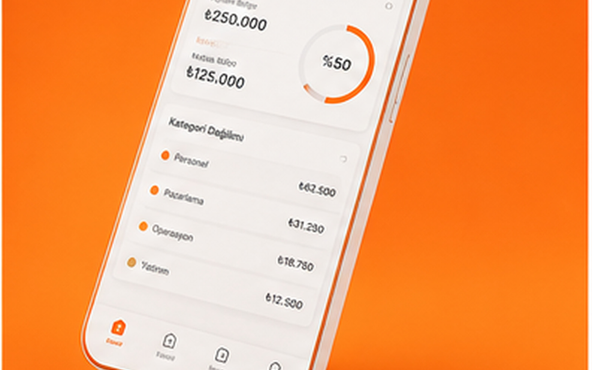 Finansal yönetim platformu mobil uygulama ekranı